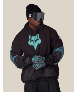 MENS FOX RACING WATERPROOF TEAM HOODY - FOX PALE FIRN