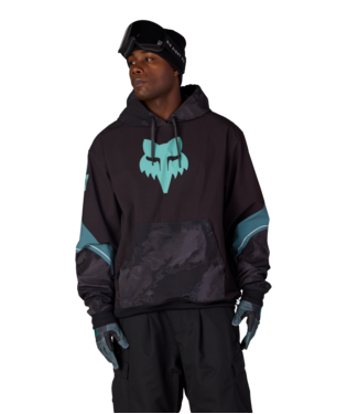 MENS FOX RACING WATERPROOF TEAM HOODY - FOX PALE FIRN