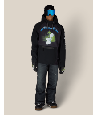 MENS METALLICA WATERPROOF HOODY - METALLICA BLACK