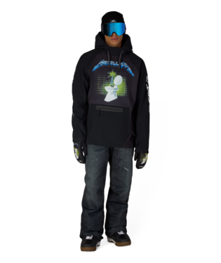 MENS METALLICA WATERPROOF HOODY - METALLICA BLACK