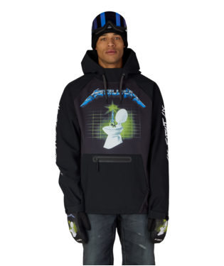 MENS METALLICA WATERPROOF HOODY - METALLICA BLACK