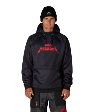 MENS METALLICA BONDED FLEECE PULLOVER HOODY - METALLICA BLACK