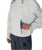 WOMENS WATERPROOF TEAM CROP HOODY - LIMESTONE