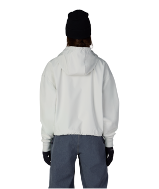 WOMENS WATERPROOF TEAM CROP HOODY - LIMESTONE