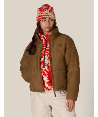 WOMENS GRACIOUS PUFFER JACKET - DARK EARTH