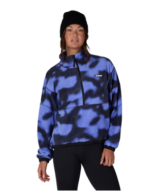 WOMENS CHIMAY FLEECE ANORAK - ALPENGLOW BLUE DARK SKIES