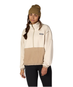 WOMENS CHIMAY FLEECE ANORAK - LIMESTONE COLORBLOCK