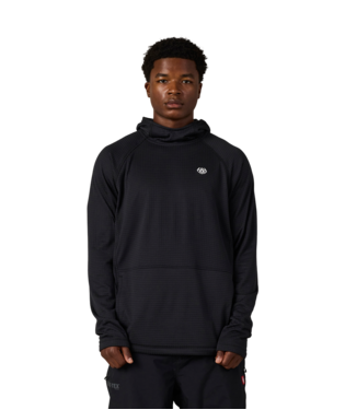 MENS MISSION GRID™ RAGLAN HOODY - BLACK