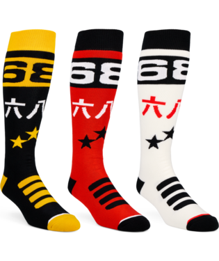 MEN’S KANJI SOCKS - 3PK - ASSORTED