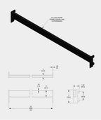CROSS BAR FOR GOGGLE RACK - BLACK