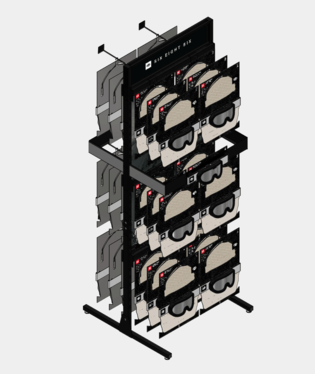 GOGGLE COMPLETE RACK - BLACK