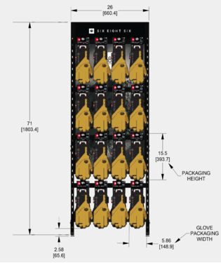 GLOVE COMPLETE RACK - BLACK