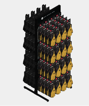 GLOVE COMPLETE RACK - BLACK