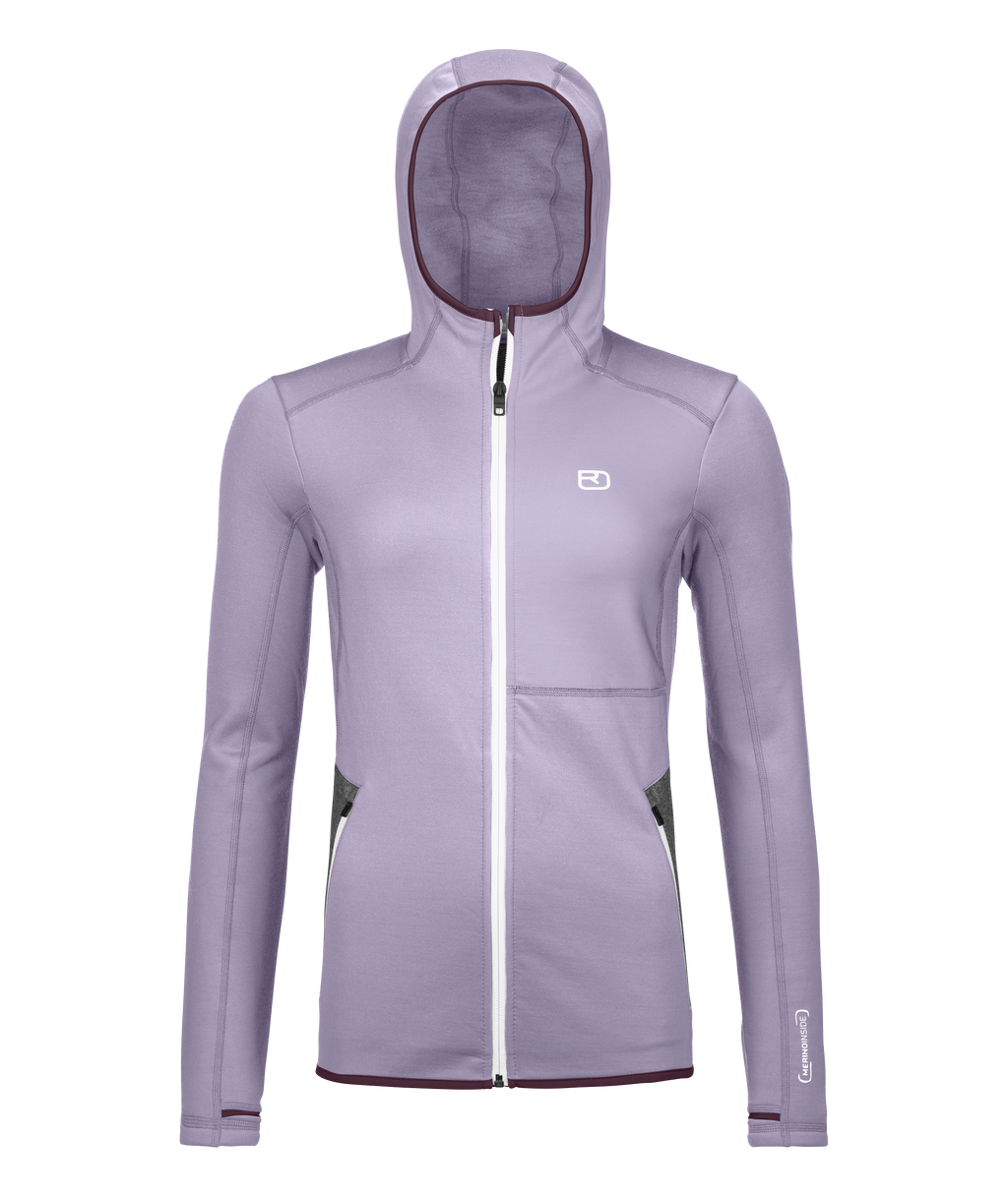 FLEECE RIB HOODY mujer