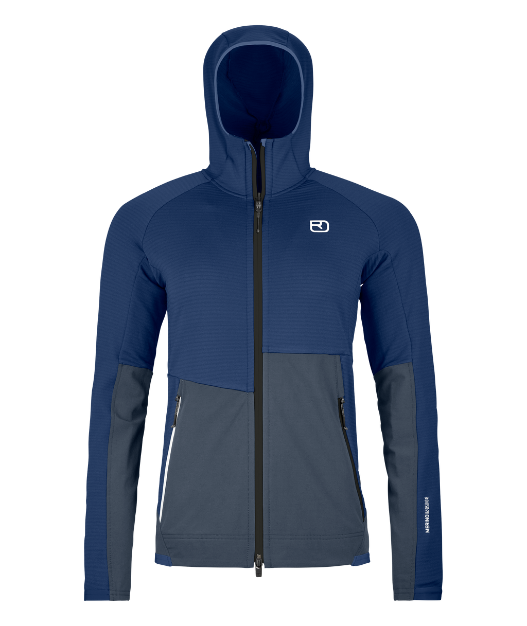 FLEECE RIB HOODY mujer