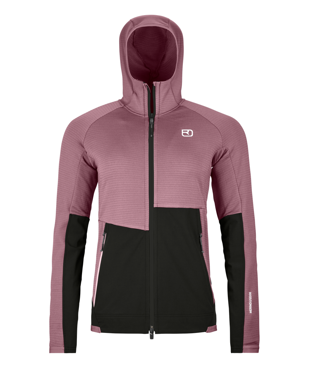 FLEECE RIB HOODY mujer