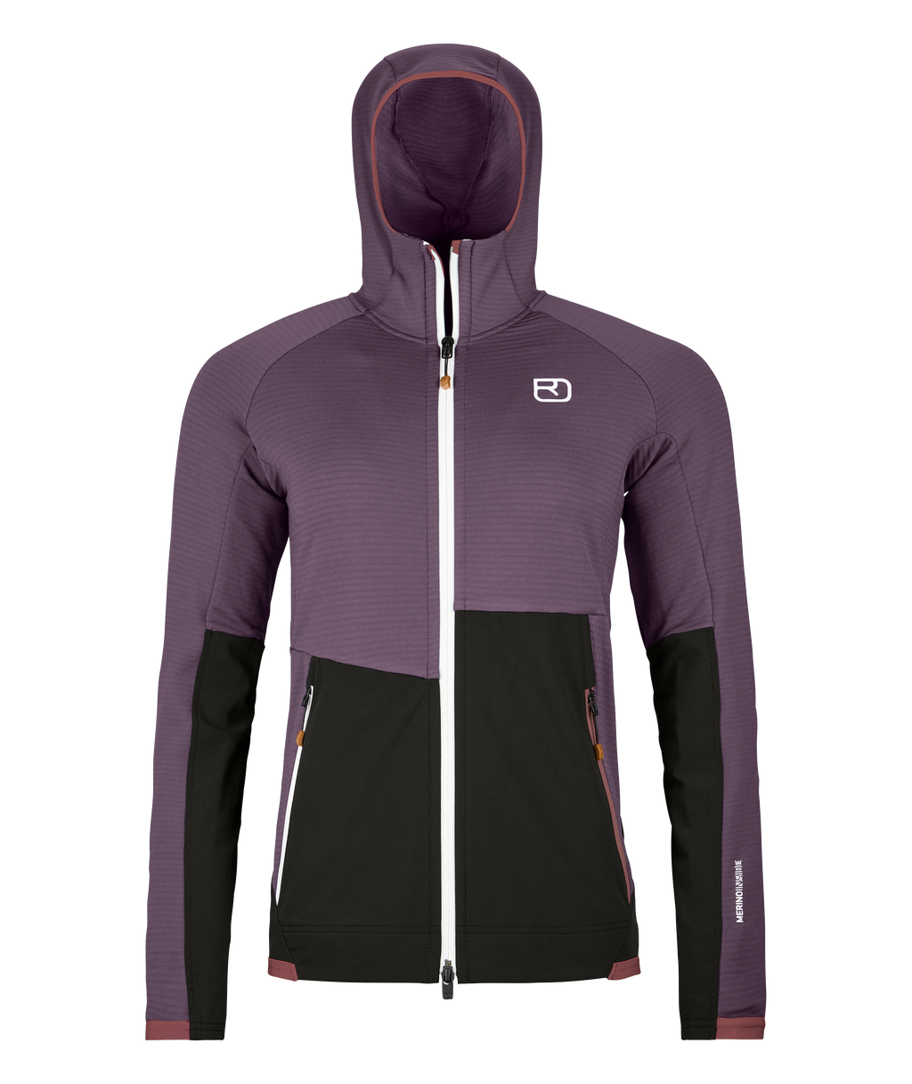 FLEECE RIB HOODY mujer