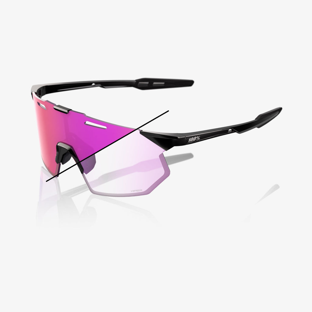 HYPERCRAFT SQ - Negro Brillante - Fotocromático Espejo Púrpura