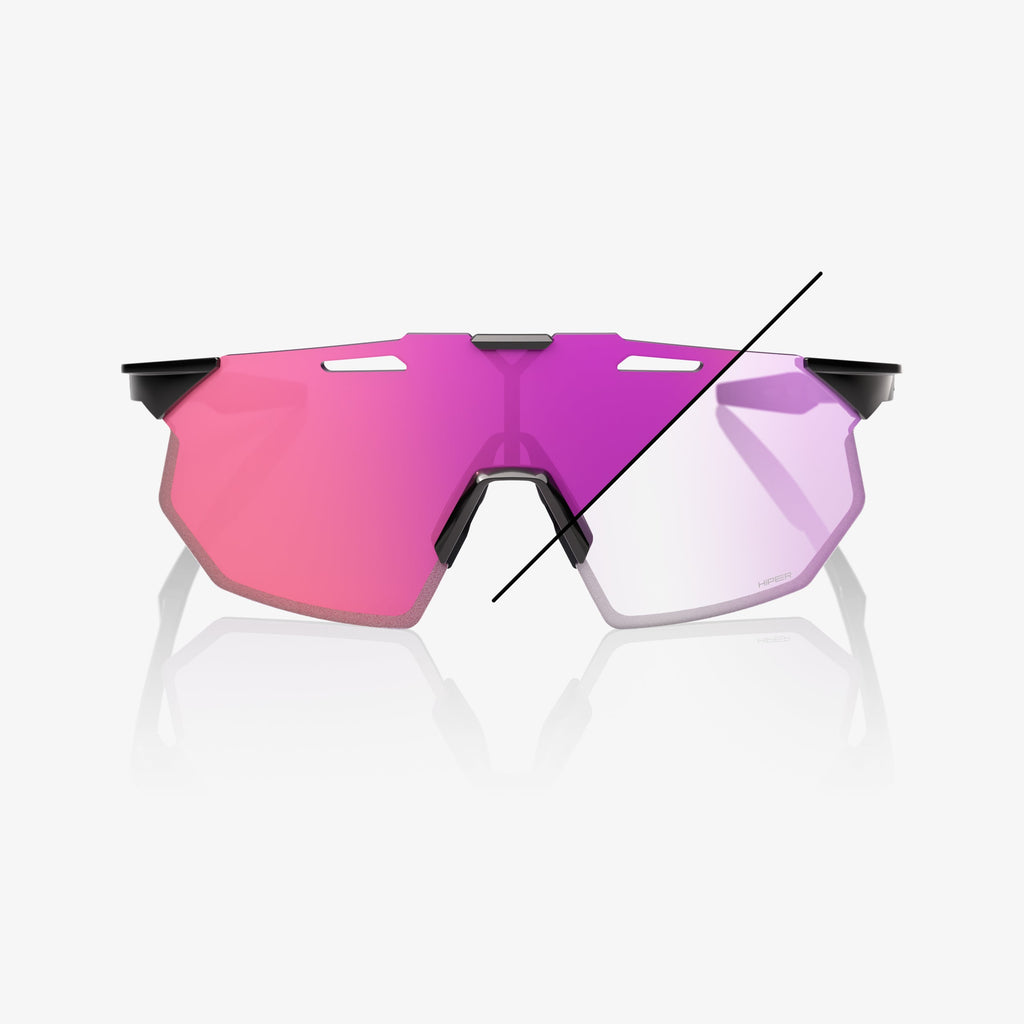 HYPERCRAFT SQ - Negro Brillante - Fotocromático Espejo Púrpura