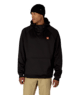 MENS BONDED FLEECE HOODY - BLACK RED