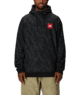 MENS BONDED FLEECE HOODY - BLACK FRACTURE PRINT
