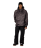 MENS BONDED FLEECE HOODY - CHARCOAL HEMISPHERE