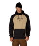 MENS BONDED FLEECE HOODY - KHAKI COLORBLOCK