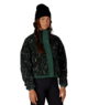 WOMENS OUTPOST SHERPA JACKET - MOSS GREEN SCRATCH CAMO