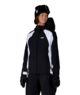 WOMENS HOLOGRAM™ SHELL JACKET - BLACK WHITE COLORBLOCK