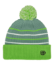 YOUTH POM BEANIE - LIME COLORBLOCK