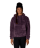 WOMENS SHERPA HOODY - BLACK PLUM