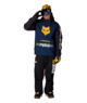 MENS FOX RACING WATERPROOF HOODY - FOX NAVY COLORBLOCK