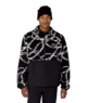 MENS ONE FLEECE ANORAK - BLACK WIRE COLORBLOCK