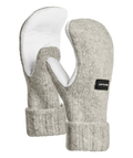 "CLASSIC WOOL MITTEN LEATHER" - "grey blend"