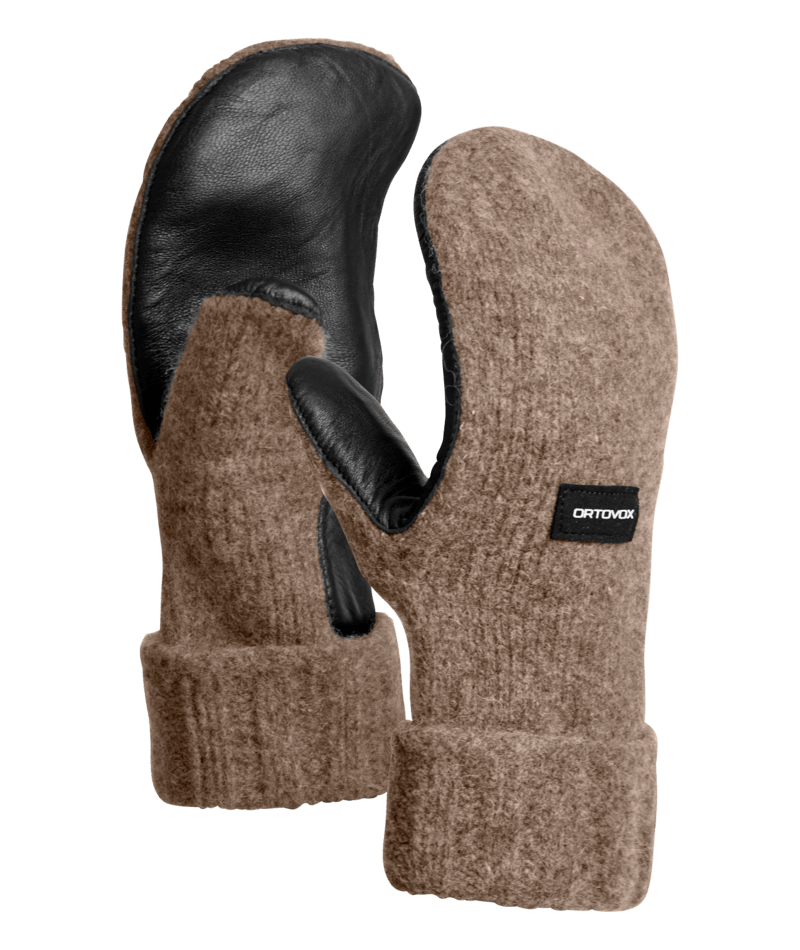 "CLASSIC WOOL MITTEN LEATHER" - "black sheep"