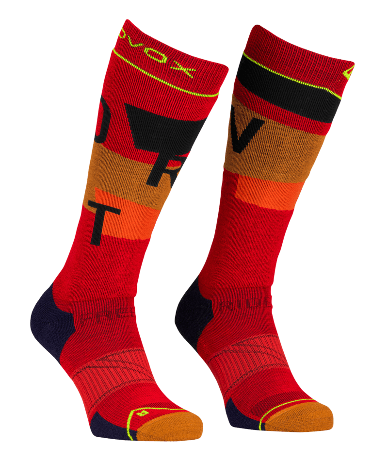 "FREERIDE LONG SOCKS COZY M" - "cengia rossa"