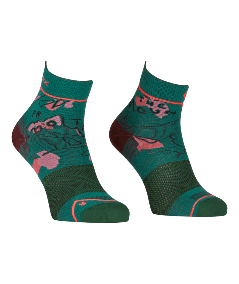 "ALPINE LIGHT QUARTER SOCKS W" - "pacific green"