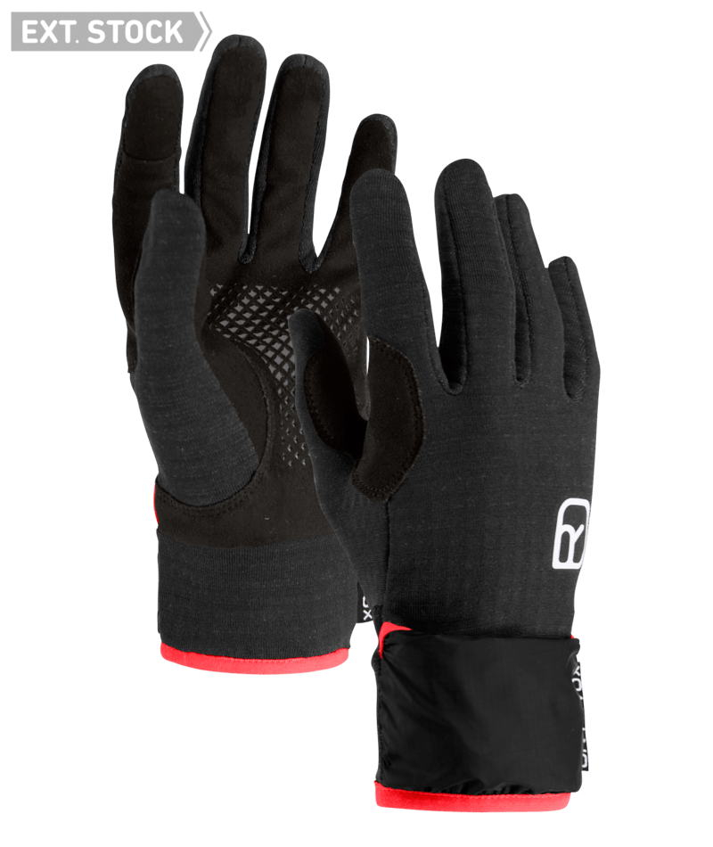 "FLEECE GRID COVER GLOVE W" - "black raven"