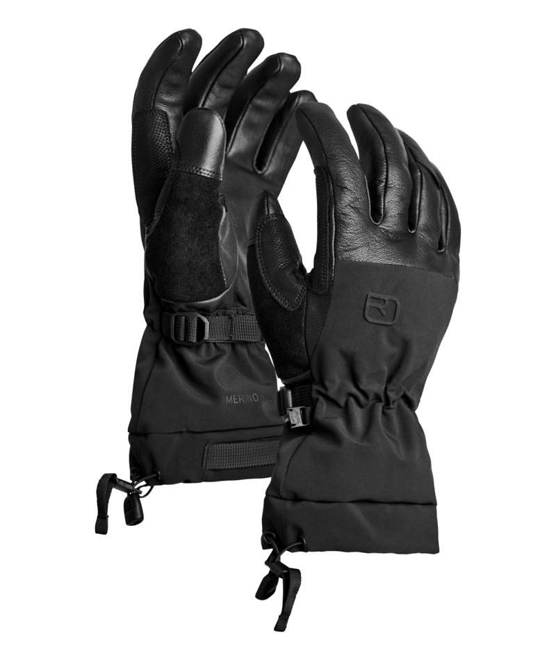 "MERINO FREERIDE GLOVE M" - "black raven"
