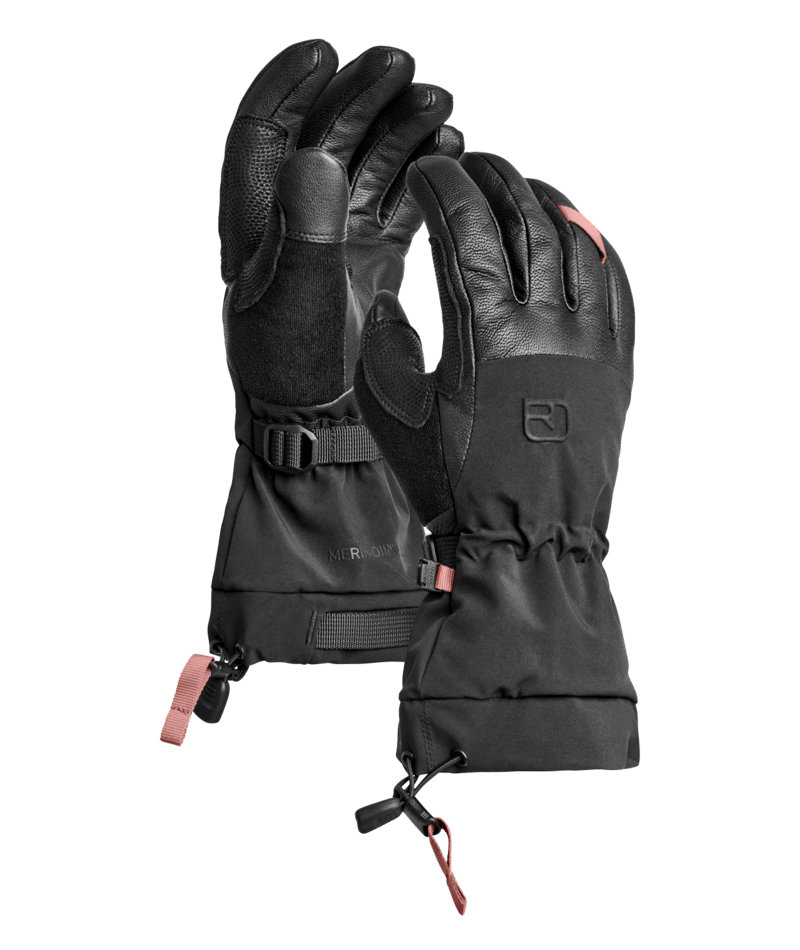 "MERINO FREERIDE GLOVE W" - "black raven"