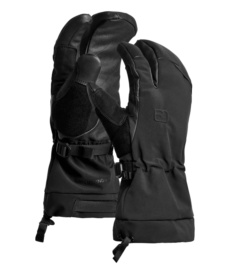 "MERINO FREERIDE 3 FINGER GLOVE M" - "black raven"