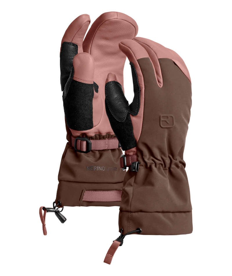 "MERINO FREERIDE 3 FINGER GLOVE W" - "dusk rose"