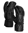 "FULL LEATHER 3 FINGER GLOVE" - "black raven"