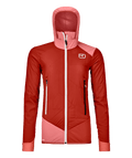"SWISSWOOL COL BECCHEI HYBRID JACKET W" - "sunset orange"