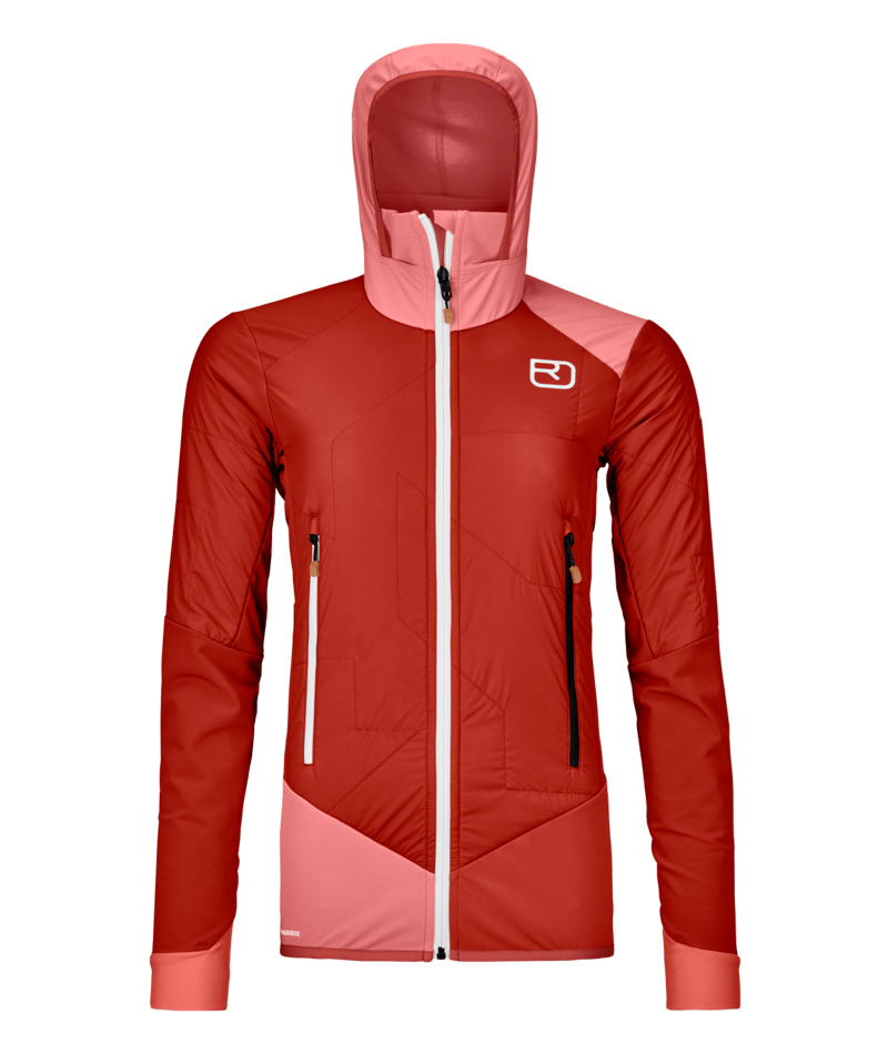 "SWISSWOOL COL BECCHEI HYBRID JACKET W" - "sunset orange"