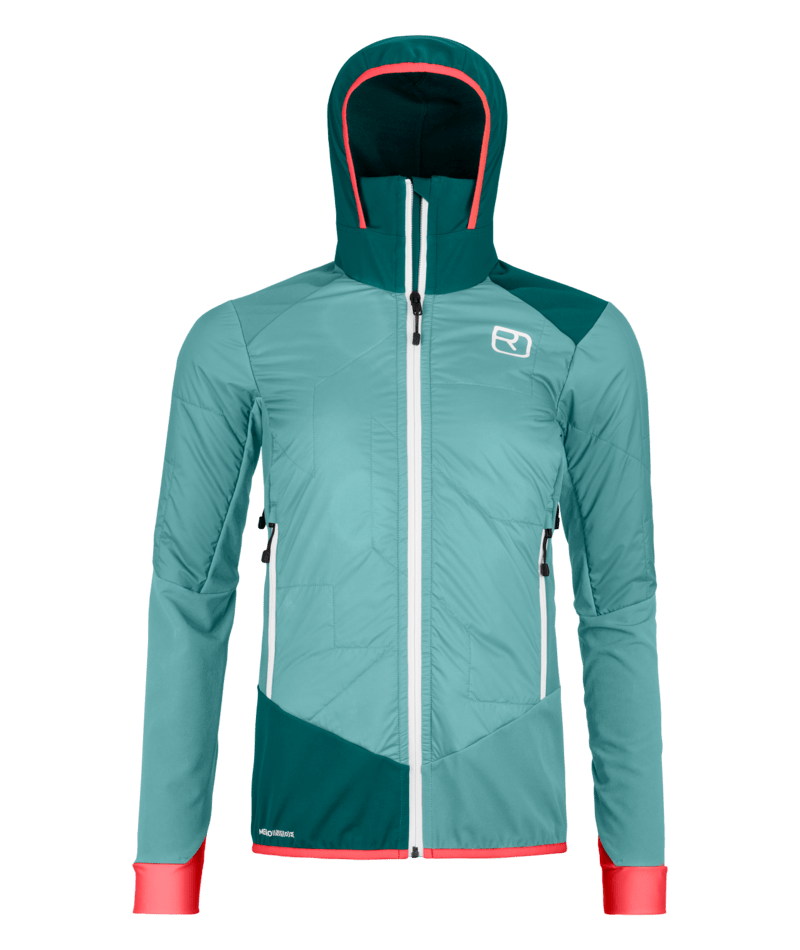 "SWISSWOOL COL BECCHEI HYBRID JACKET W" - "ice waterfall"