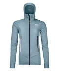 "SWISSWOOL COL BECCHEI HYBRID JACKET W" - "glacier grey"