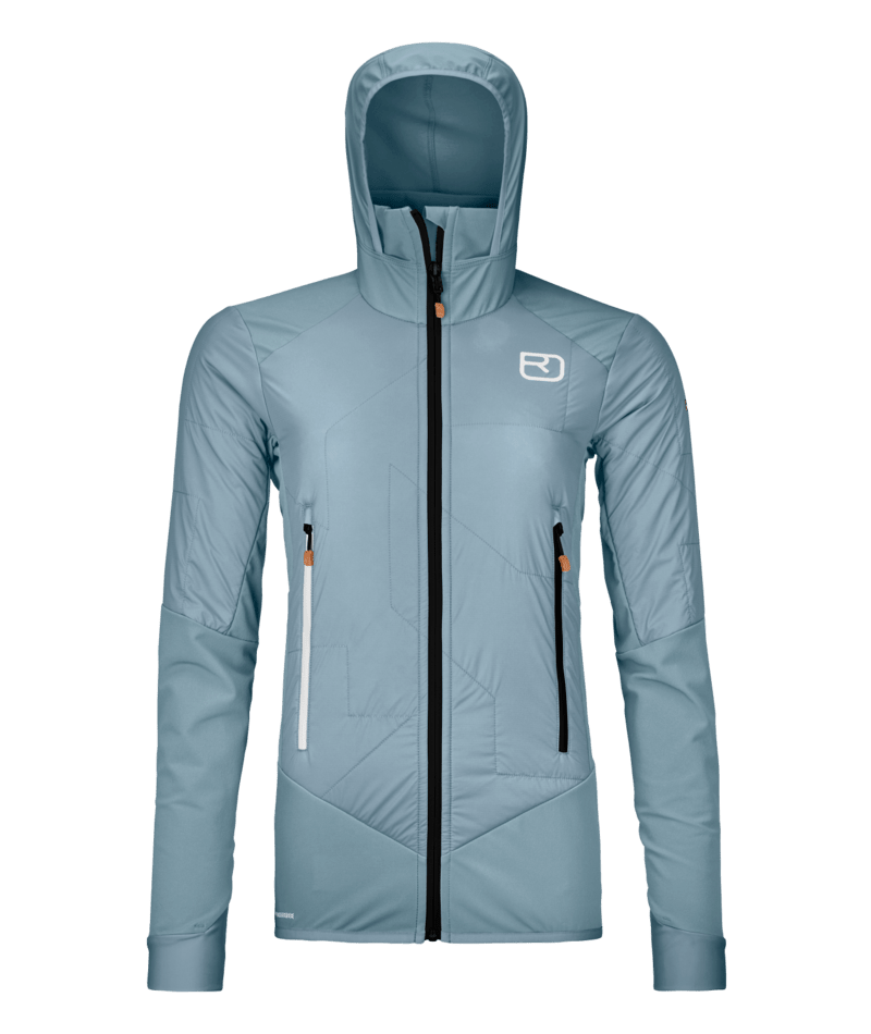 "SWISSWOOL COL BECCHEI HYBRID JACKET W" - "glacier grey"
