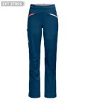 "COL BECCHEI PANTS W" - "petrol blue"