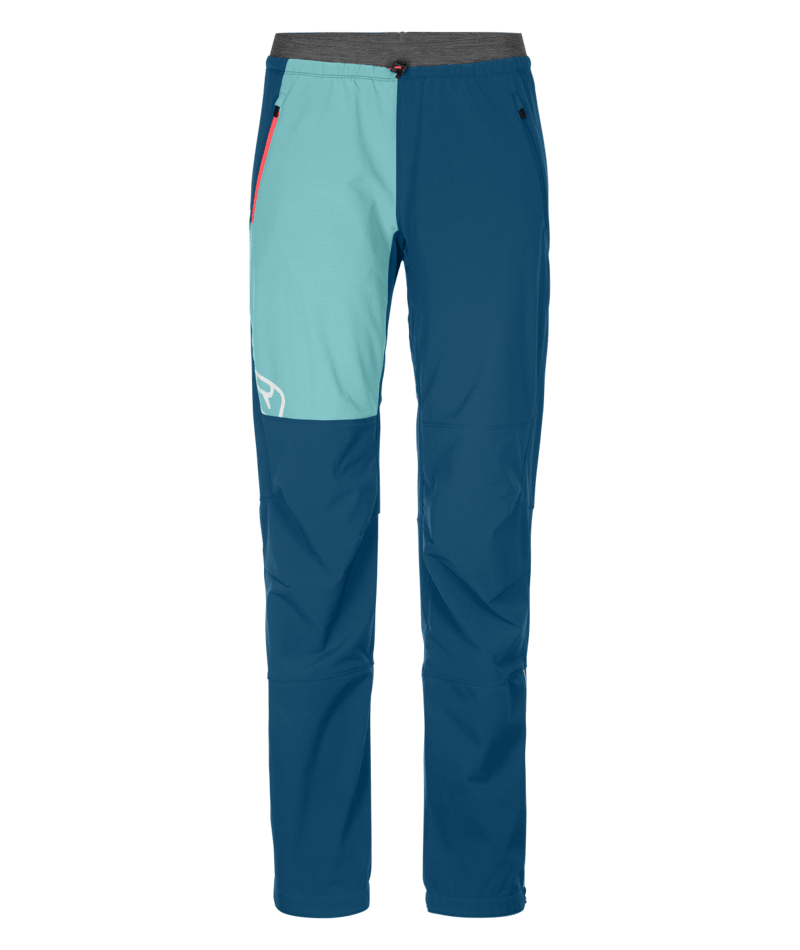 "BERRINO PANTS W" - "petrol blue"